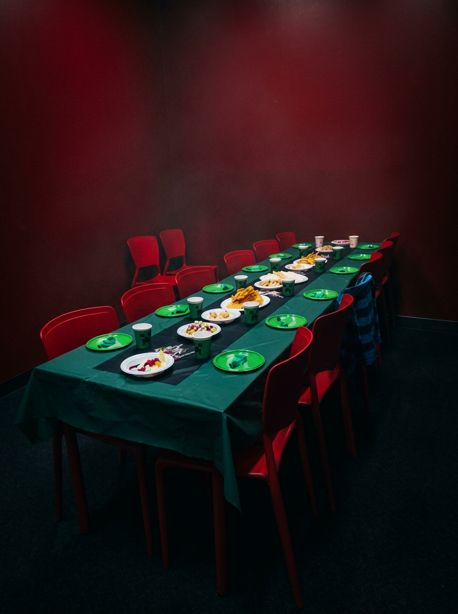 Party room set up for a birthday at Red Alert Laser Tag